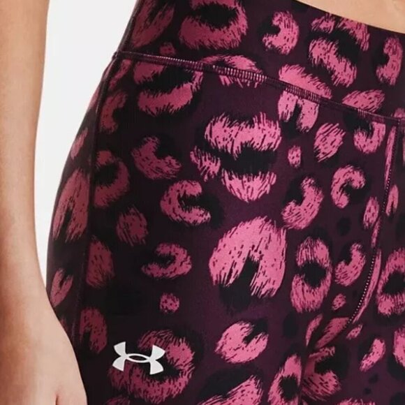 UNDER ARMOUR HeatGear Mid Rise 3” UA Shorts 1365150 Geo Print Shorty Large L - Picture 2 of 10